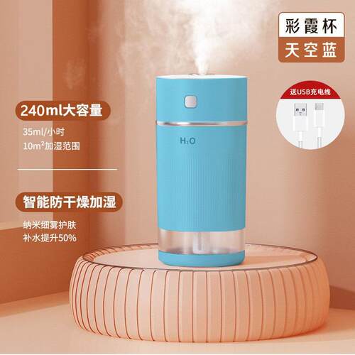 车载香薰加湿器空气净化器氛围灯家车两用汽车内喷雾除醛祛味2508