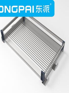 直销东派不锈钢板式拉篮全钢拉篮厨房拉篮900不锈钢三边平篮