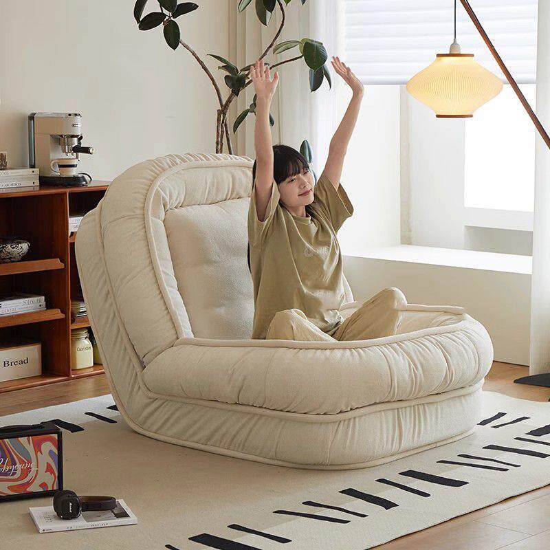 懒人沙发可躺可睡大号客厅小沙发人类狗窝房间折叠榻榻米阳台躺椅