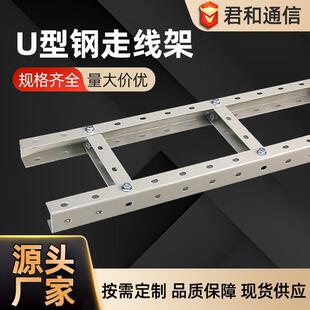 厂家铁塔钢制走线架|600mm扁钢通信机房基站扁铁钢质梯式桥架