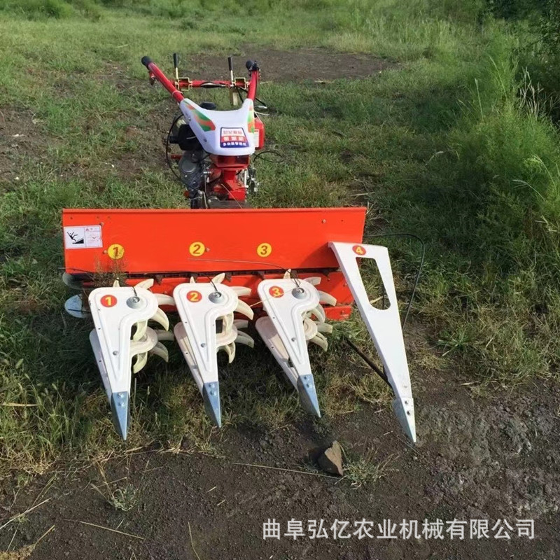 自走式柴油割晒机芝麻高粱割倒机苜蓿夏枯草链条传动一边倒收割