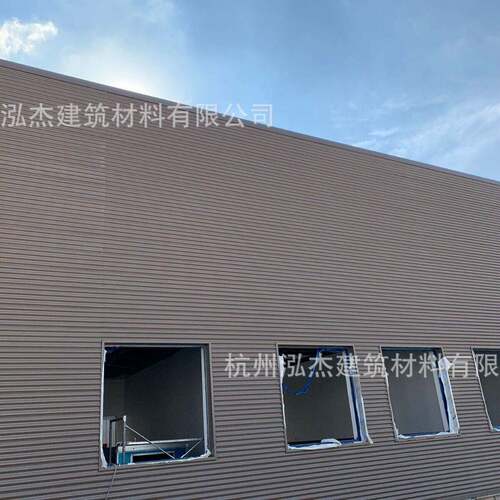 雷克萨斯4S店外墙波浪板RAL7006色暗扣干挂波浪板铝镁锰外墙板