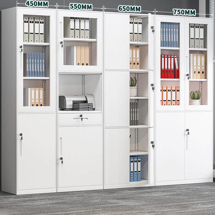 办公室文件柜钢制玻璃门书柜铁皮柜档案资料组合柜财务凭证柜带锁