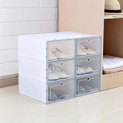 3PCS Transparent plastic shoe box dustproof Shoes cabinet