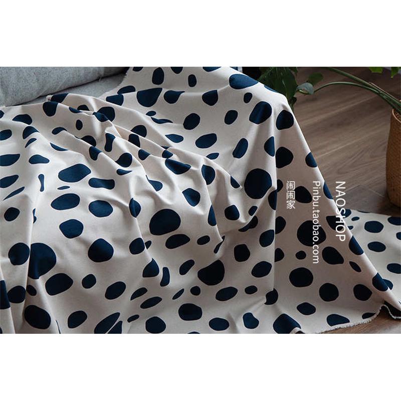 1码价|台湾加厚手工diy布料面料复古不规则水玉波点服装包面料