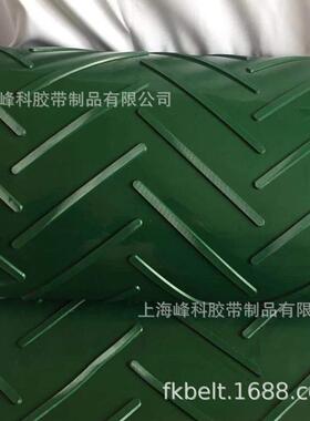 供应PVC绿色PVC人字型花纹轻型输送带600*4