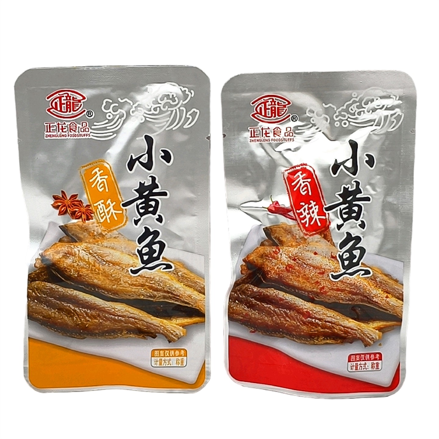 新货正龙小黄鱼500g香酥香辣味独立小包装称重即食鱼零食下酒菜包