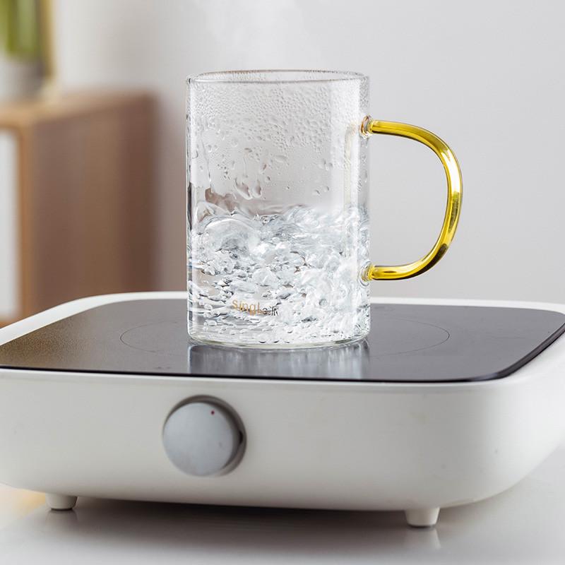 家用水杯玻璃杯带把手耐热杯子玻璃水杯泡茶杯客厅喝水杯杯具包邮