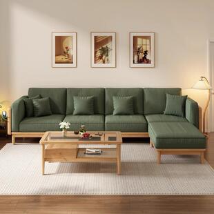 户原木编风实木藤沙发组合式 yf8818客厅小型日复古现代简约家用木