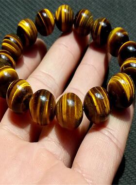 黄虎眼石手链 虎睛石手链 景区地摊直播天然黄虎眼虎睛石手链手串