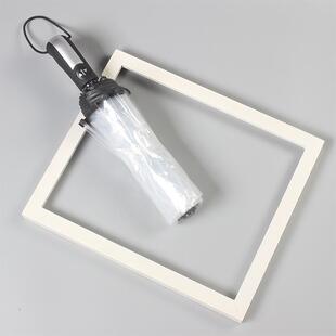 全自动透明雨伞女折叠女神小清新学生三折叠伞双人网红情侣伞加厚