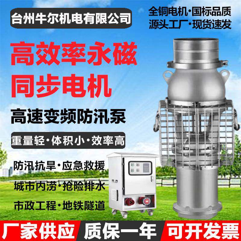 永磁同步电机高速轴流泵移动排灌防汛泵便携式轻型应急抢险泵