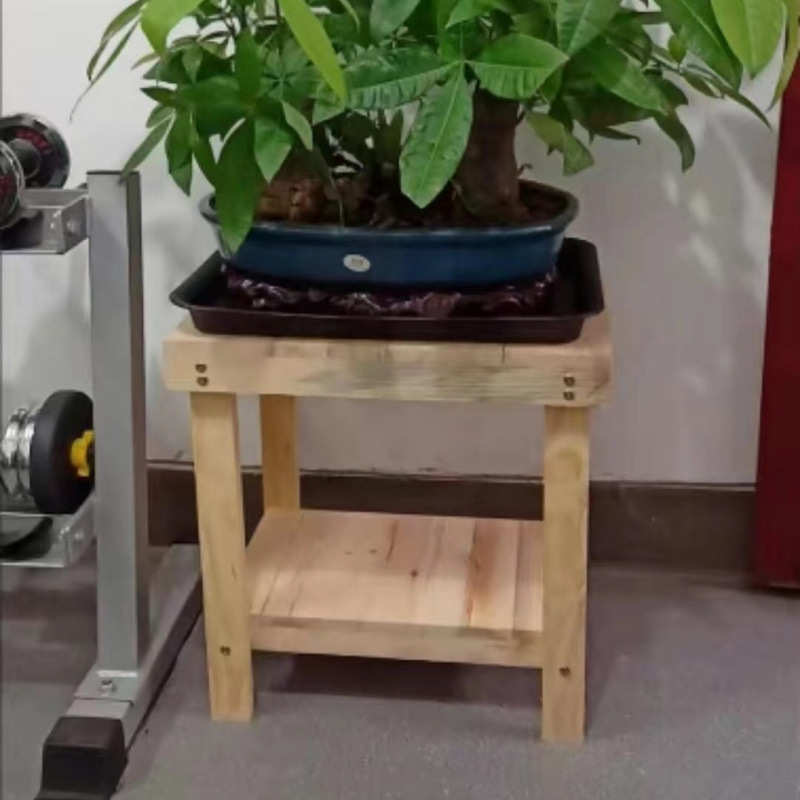 简易实木鱼缸架底座鱼缸底柜茶水架实木桌子底柜客厅双层鱼缸支架