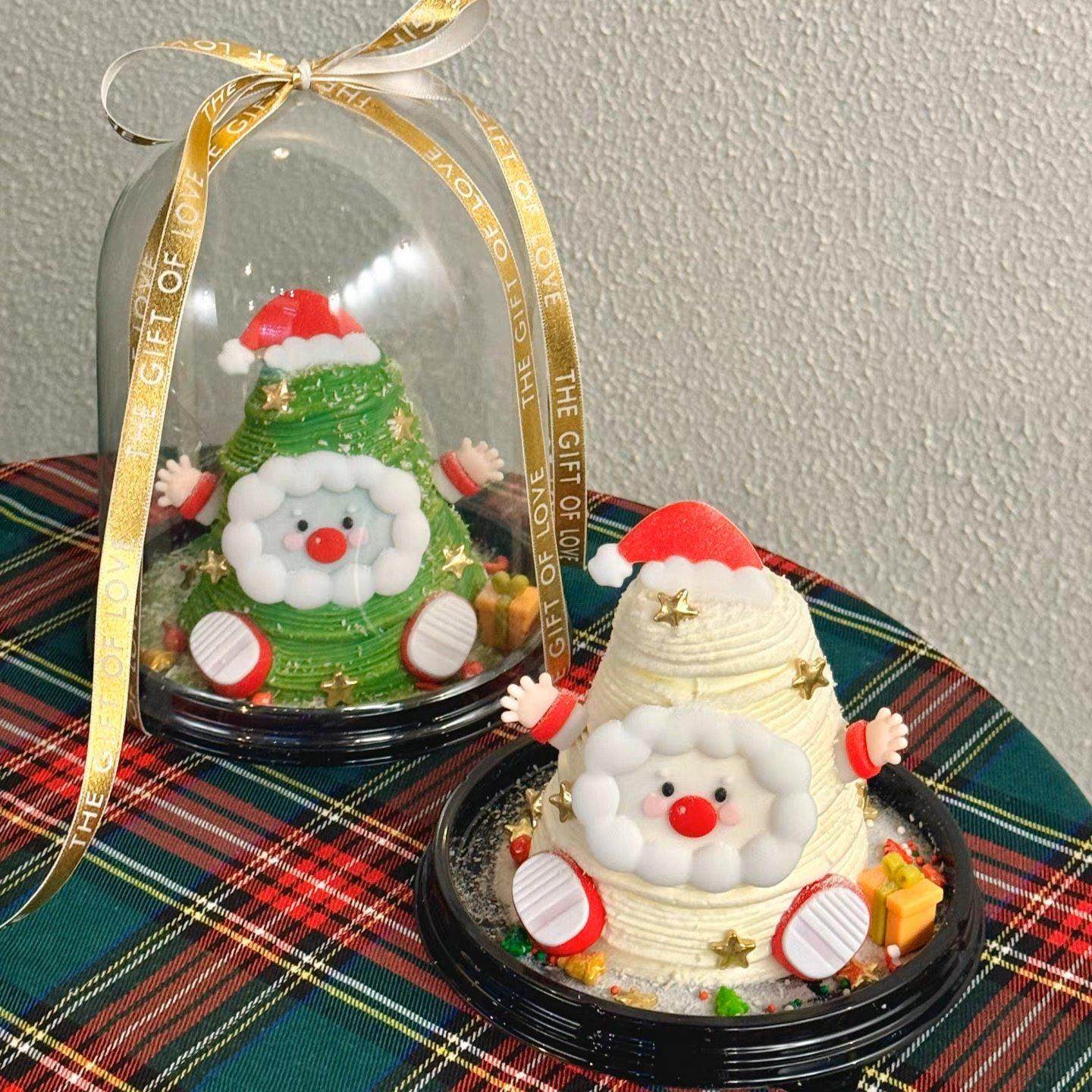 2026网红圣诞节透明加高半圆蛋糕盒蛋糕装饰老人表情烘焙装扮摆件,节庆用品/礼品,蛋糕/烘焙装饰用品,淘宝优惠券,粉丝福利购,淘宝优惠卷