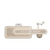 简约美容院吧台服装 店收银台医美口腔诊所接待台月子中心烤漆前台