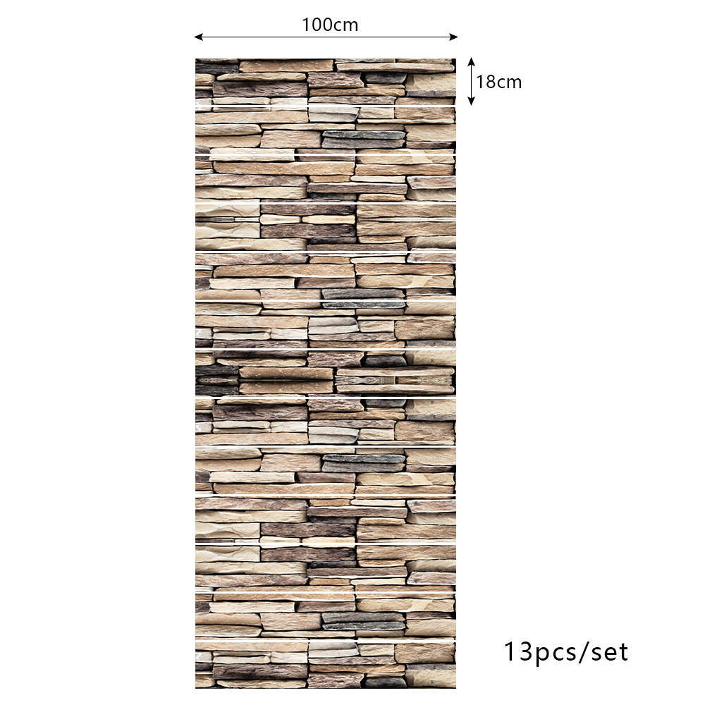 仿真石头页岩楼梯贴台阶踏步装饰墙贴自粘可移除翻新改造壁画