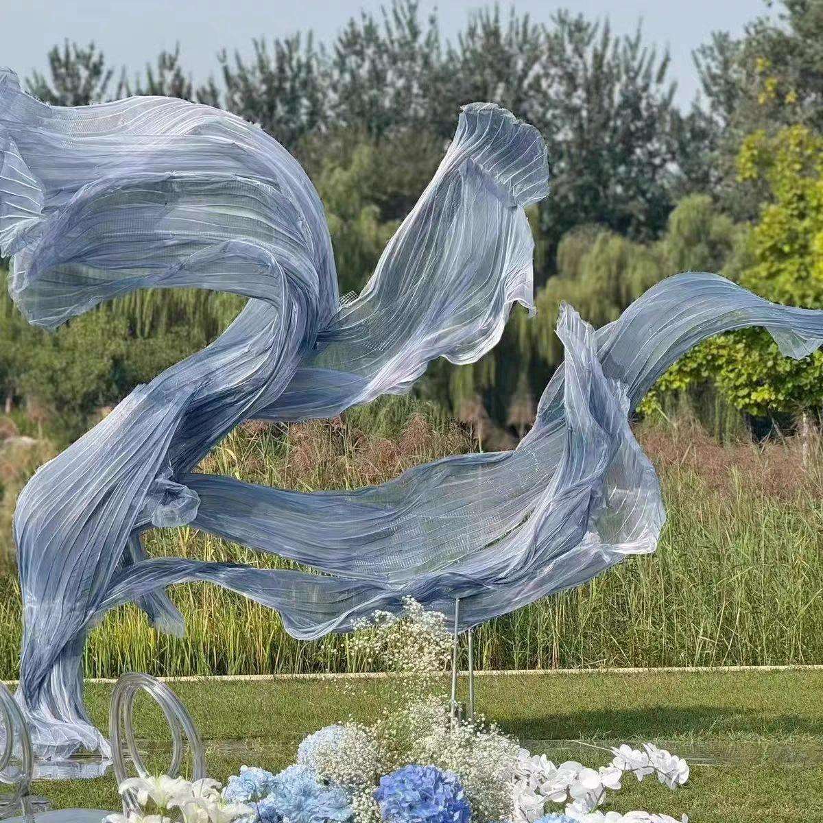 美陈婚礼背景摄影布置纸花装饰摆件婚庆道具大型巨型橱窗立体
