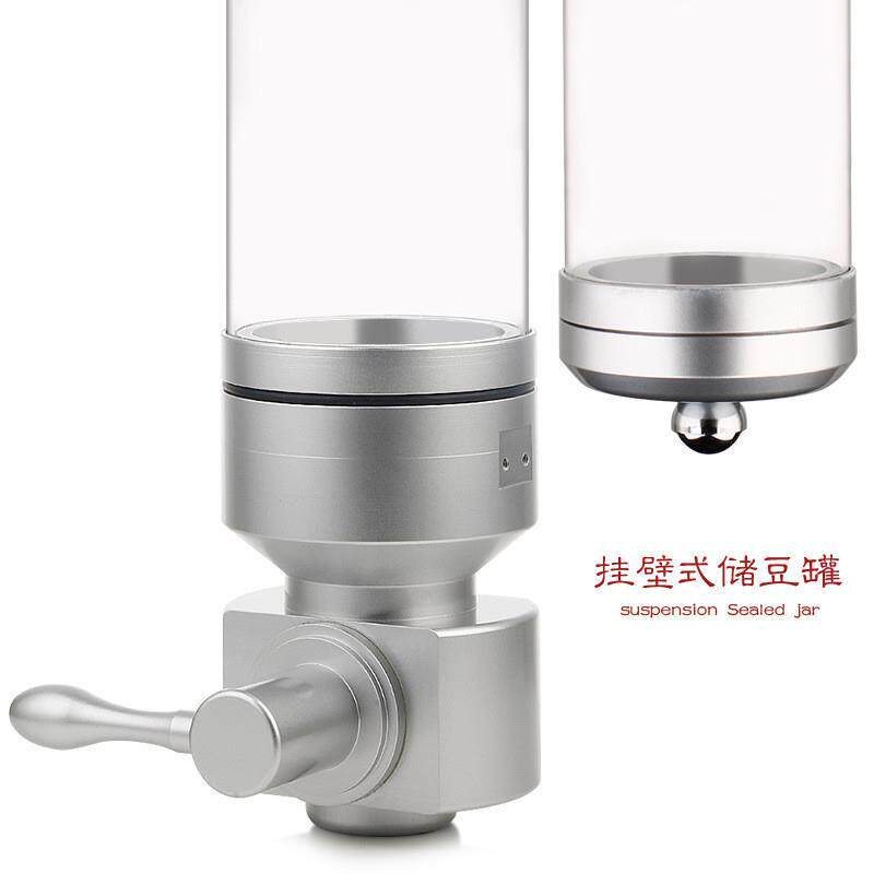 挂壁式玻璃储豆罐 咖啡豆展示架 咖啡豆展示罐商用圆形密封罐