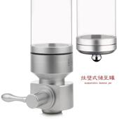 咖啡豆展示罐商用圆形密封罐 咖啡豆展示架 挂壁式 玻璃储豆罐