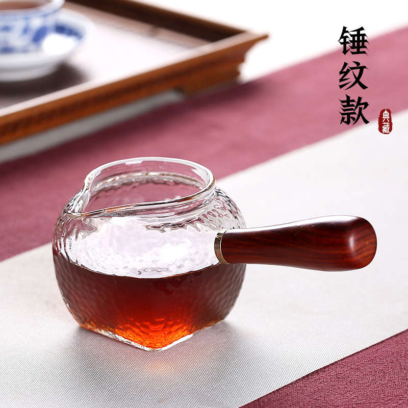 茶分茶具过滤功夫手工杯茶耐热茶器侧茶器杯配件漏海公公道玻璃把