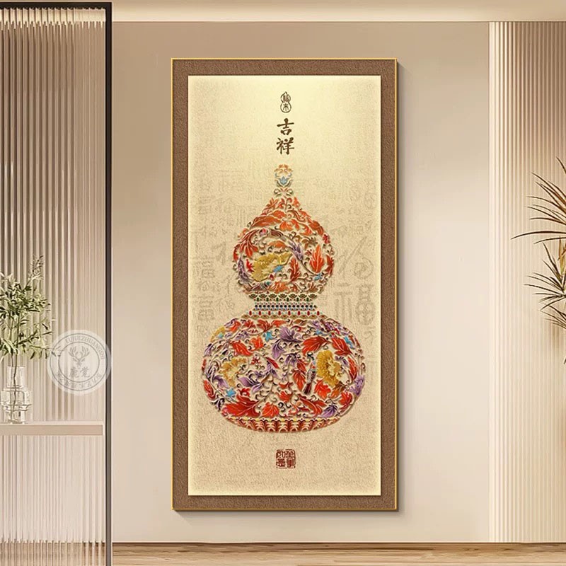 十字绣2025新款线绣花瓶葫芦吉祥客厅卧室满绣简约现代自己绣