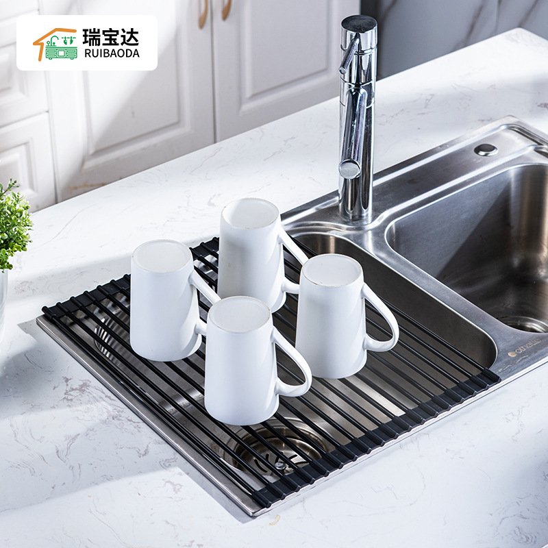 可折叠厨房水槽沥水沥水碗碟碗架