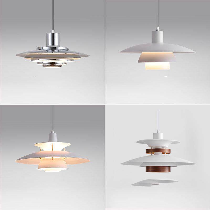 北欧吊灯现代简约吧台餐厅灯铝材多层灯具设计师风格创意飞碟吊灯