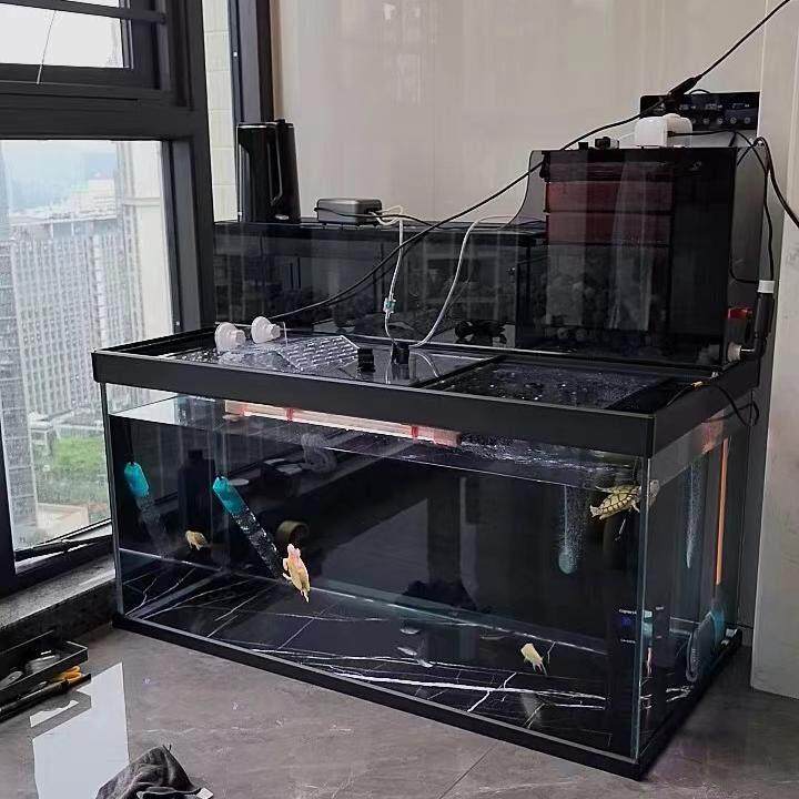 沉淀仓水切割一体双层抽屉式干 干湿分离上滤鱼缸顶滤海水缸龟缸
