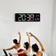 时钟钟6 时尚 新款 两组闹钟简约LED时钟大屏字数钟室床6663头卧韩版