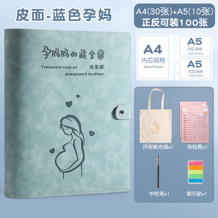 孕检收纳册报告单孕妇孕妈妈b超建党手册本产检包宝宝诞生记录册