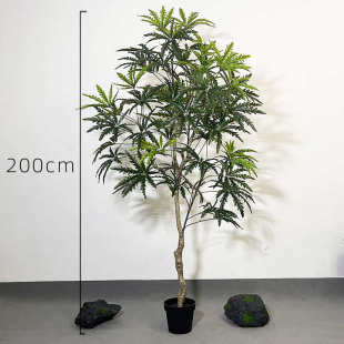 爆美植假植孔雀款物陈橱窗栽树植绿仿真绿新款盆服装北欧热销木