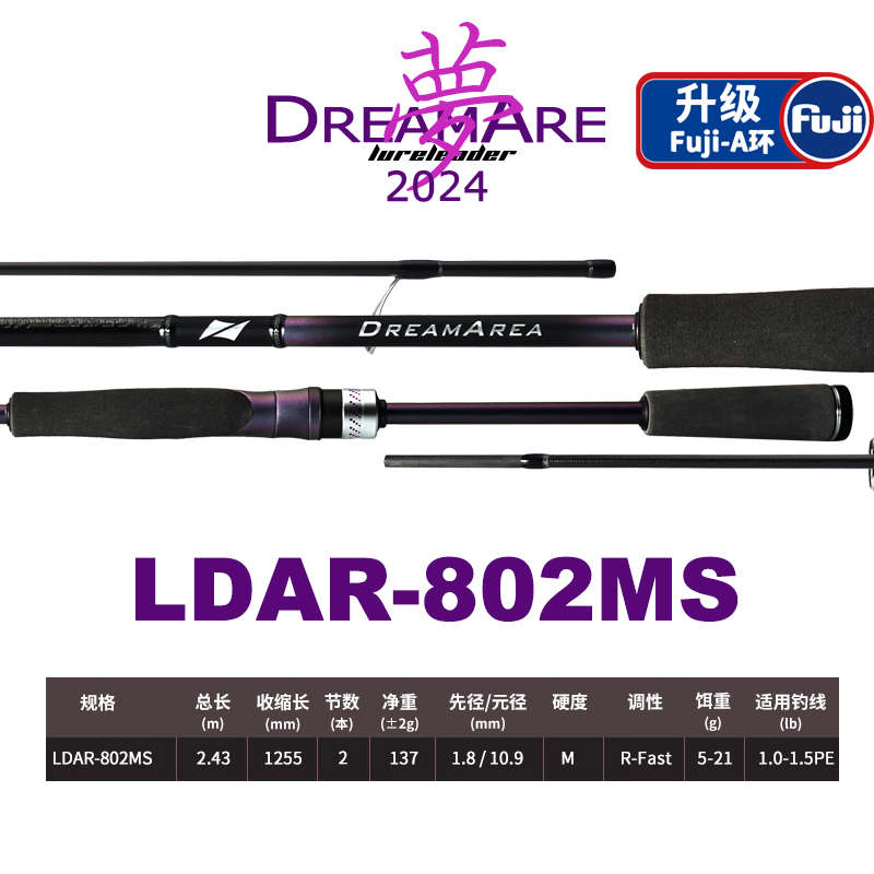 领峰亚超竿直柄嘴泛鳜鱼枪柄调用竿路峰新款翘快虫24远投梦鲈鱼凌