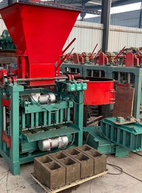 东越生产4-30b半自动水泥砖机移动式空心砖机混凝土免烧制砖机