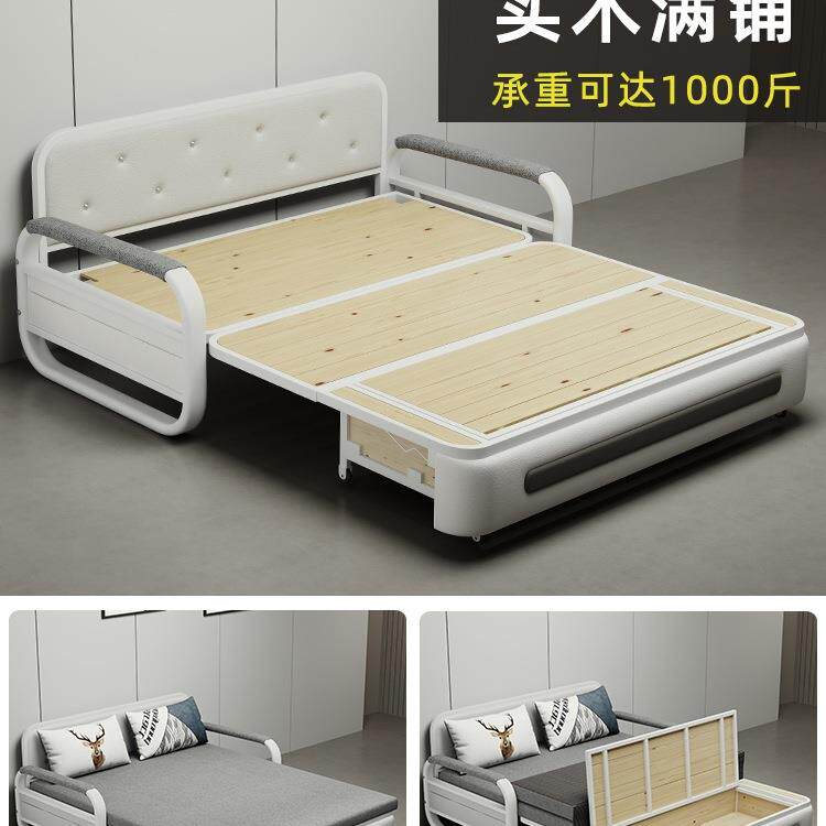 多功能折叠沙发床拉伸两用1米5单双人带储物可拆洗佳家享工厂定