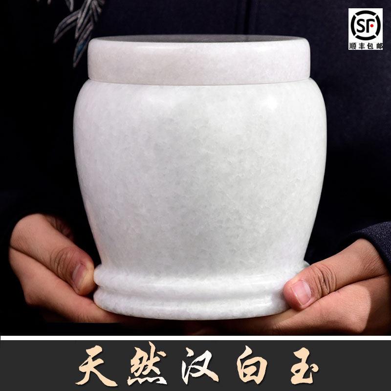 灰骨坛罐盅天然玉石骨灰坛罐汉白玉大小号骨灰盅桶骨灰盒殡葬用品
