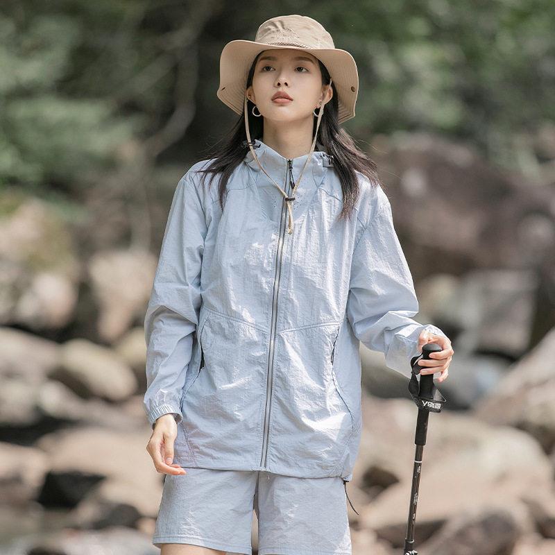 山系户外防晒衣女款夏季新款冰丝薄款防水防晒服潮情侣连帽外套