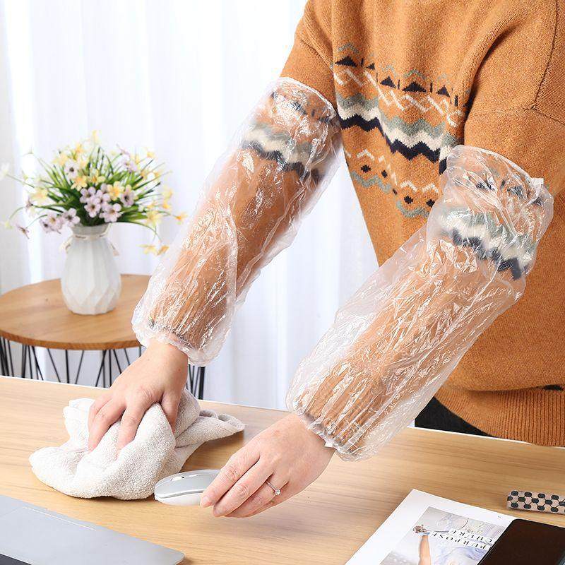 一次性套袖防水防油透明塑料成人加厚款护袖加长套袖厨房PE食品,家庭/个人清洁工具,一次性围裙,淘宝优惠券,粉丝福利购,淘宝优惠卷