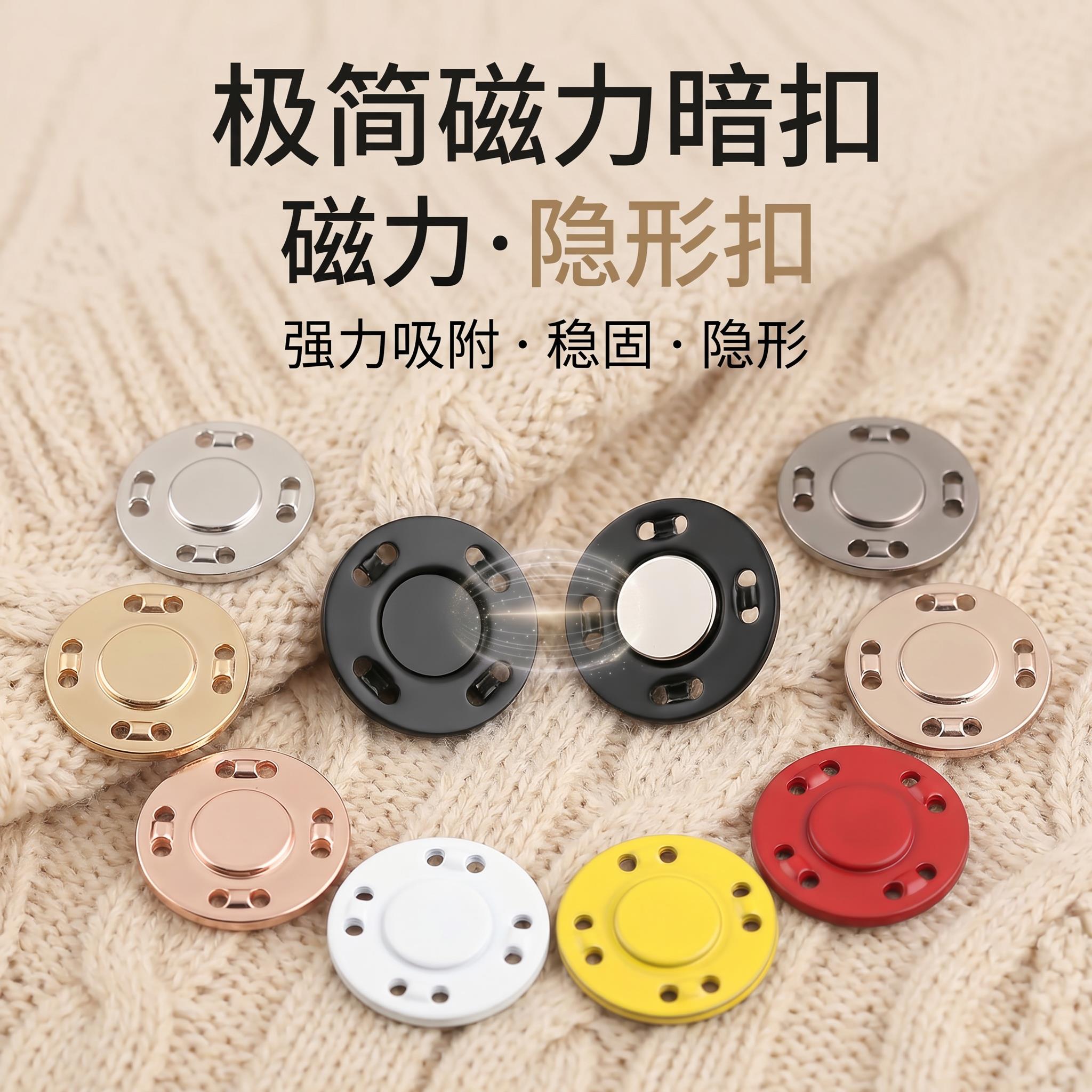 磁吸扣免缝隐形按扣毛衣开衫衣物领口防走光固定通用强力新款