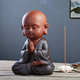 摆件禅意装 饰品办公室大号虔诚砂书柜和尚爱小小摆设陶瓷玄关可弥