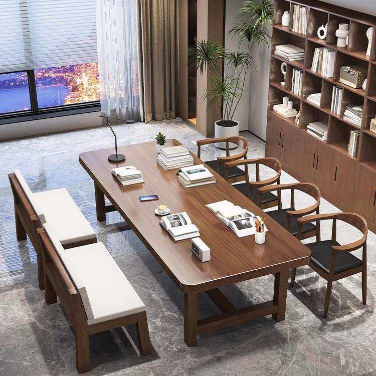 实木去客厅化大书桌椅组合家用电脑写字学习桌办公室工作台长条桌