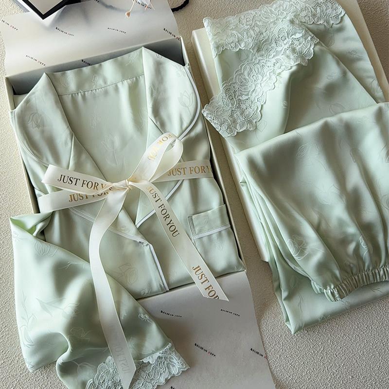 母亲节礼物送婆婆妈妈闺蜜生日礼物冰丝睡衣女礼盒装春季家居服