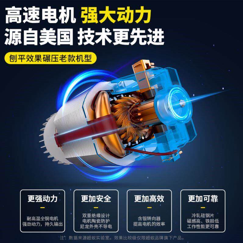 电动刨木机菜板刨子手提电刨木工刨家用小型电推刨压刨机木工工具