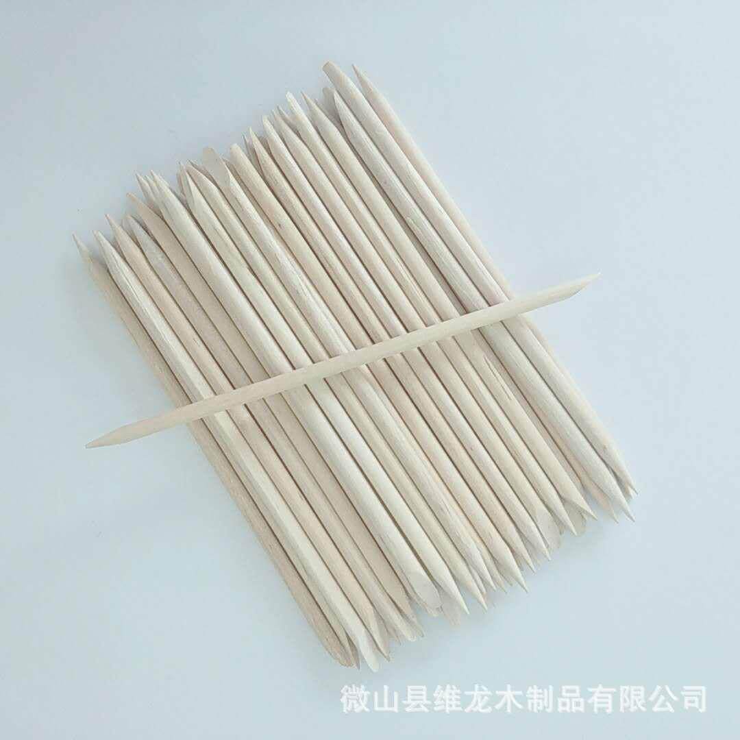 美甲工具 桔木棒木签死皮推11.4cm双头桔木棒100根袋装点钻棒