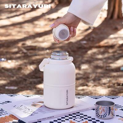 SITARAYURI不锈钢304保温杯男女学生户外便携手提保温壶水壶