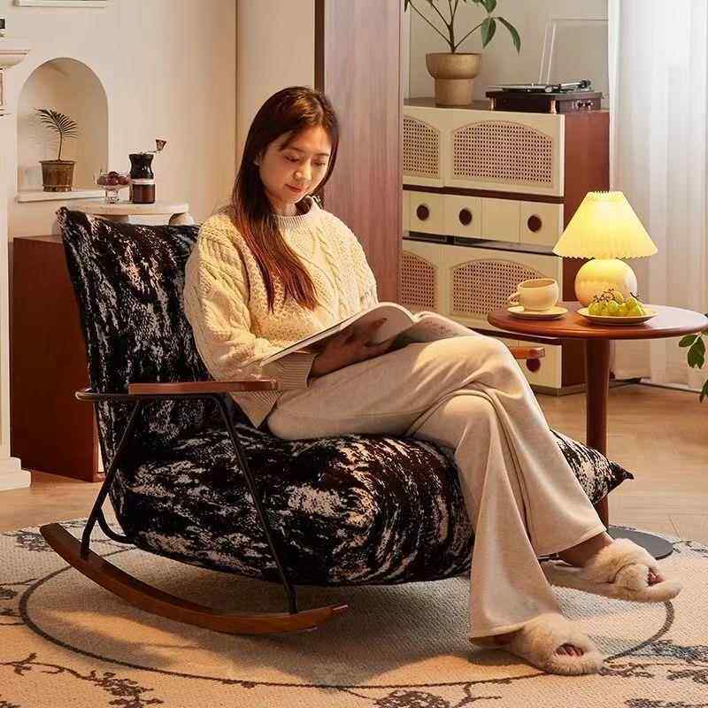 复古懒人摇摇椅躺椅轻奢休闲椅卧室客厅家用网红成人沙发可拆洗