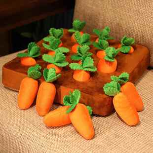 Nocciola 12 pcs Carrot Field Dog Squeaky Toys with Food