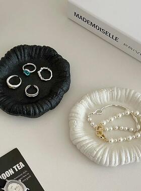 北欧轻奢不规则首饰展示盘陶瓷装饰摆饰香薰玄关收纳托盘拍照道具