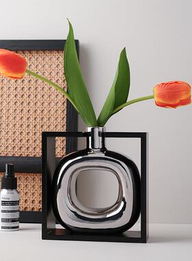 贝汉美装现代几花何艺术VUK陶瓷瓶高级厅感摆件家居客样板间酒店