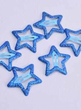 20pcs/lot 3CM Mini Star Hair Clip Kids Glitter Metal Hair Cl