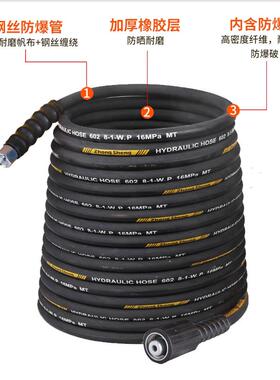 高压洗车机钢丝管适用黑猫360C/280-380/55-58快速接头清洗机水管